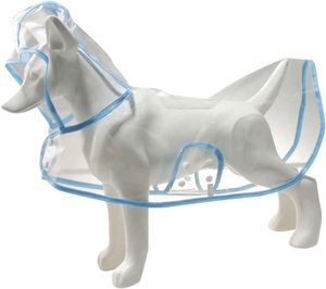 Wholesale Factory Price 100% Transparent <b>Waterproof</b> Pet <b>Dog</b> Clear Rain Coat <b>Jacket</b> Hooded Slicker Poncho Rainwear Raincoat - Product Image 1