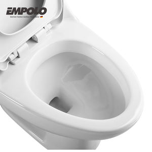 Inodoro de Cerámica Moderno de Una Pieza para Uso Hotelero, Montado en el Suelo, Sifónico, S-trap 300mm, Doble Descarga, Desodorización Automática, Suave - Product Image 2