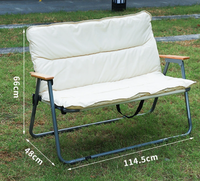 Chaise d'extérieur légère et durable, rembourrée en coton, dossier bas réglable, siège inclinable épaissi, pliable pour Oxford