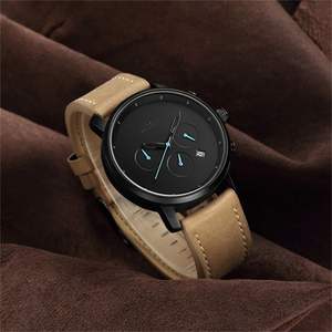 Prezzo a buon mercato cinturino in pelle mens orologi chrono - Product Image 6