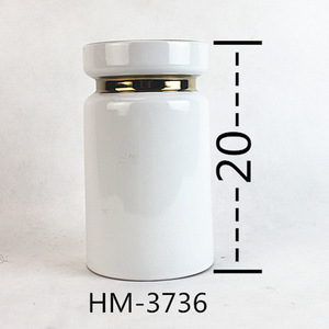 <span class=keywords><strong>Vase</strong></span> moderne minimaliste avec surface électroplaquée et émaillée, design simple et moderne, décoration créative pour la maison, style nordique, salon, table à manger - Product Image 4