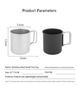 Taza Plegable de Aluminio Ecológica para Camping, Taza Portátil para Viajes al Aire Libre, Senderismo, Picnic, Café, Té, Duradera y Ligera - Product Image 6