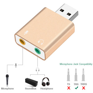 Usb Sound Card 7.1 Channel External Driverless Headphone <b>Microphone</b> Adapter <b>For</b> <b>Computer</b> Laptop Desktop Audio Output - Product Image 5