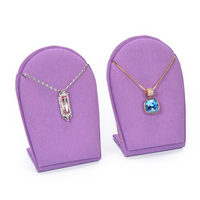 Zebo personnalisé microfibre violet boucle d'oreille bijoux bague bijoux bijoux présentoir ensemble