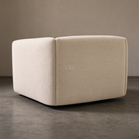 Fauteuil pivotant en tissu, design moderne, carré et incurvé, pour salon, hôtel, salle de séjour