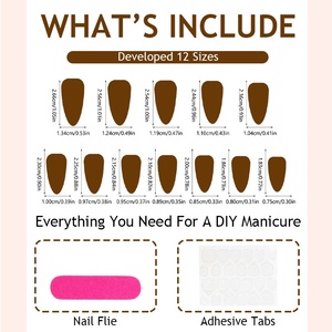 <span class=keywords><strong>Faux</strong></span> ongles à presser pour la <span class=keywords><strong>Saint</strong></span>-<span class=keywords><strong>Valentin</strong></span>, forme amande œil de chat, couvrance totale, motif floral, haute qualité - Product Image 4