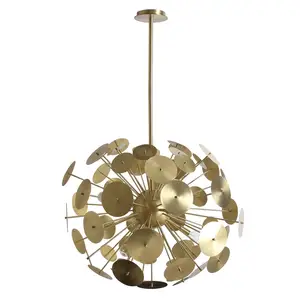 D35拼图卫星吊灯，由金属现代派圆盘制成的圆形一个优雅的触摸吊灯