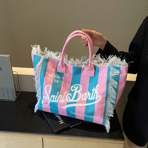 Tassel Letter Canvas Tote <b>Bag</b> 2026 New Large Capacity Women <b>Shoulder</b> <b>Bag</b> Versatile Commuting Handbag - Product Image 3