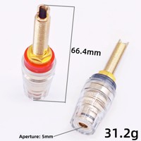 Borne de connexion banane M8 4 mm, borne de haut-parleur en cuivre plaqué or pour amplificateur/équipement audio HIFI