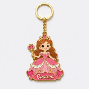 Porte-clés personnalisés en gros de haute qualité sur le thème des princesses, chaînes de personnages de contes de fées, récompense pour enfants, porte-clés - Product Image 2