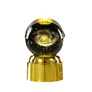 Ornements de bureau en cristal 3D personnalisés, sculpture intérieure de galaxie fabriquée en usine, base rotative créative pour batterie d'anniversaire de chambre à coucher - Product Image 5