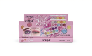 Confezione SANDE Glitter Party Pack di decorazioni rotonde in plastica per feste di compleanno - Product Image 1