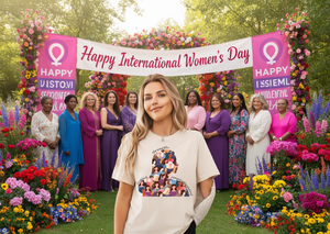 T-Shirt per l'Empowerment Femminile, Vestibilità Regolare, 100% Cotone, Collo Tondo, Manica Corta Casual, Stampa Digitale, Per Tutte le Stagioni - Product Image 2