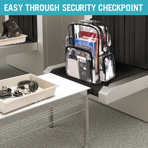 Résistant au froid clair sac à dos 15.6 pouces clair sac à dos en gros Transparent PVC étanche sac femme mode école unisexe - Product Image 6