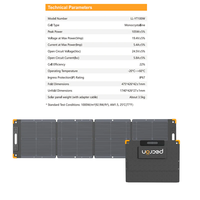 Panneau solaire monocristallin portable pliable Pecron PV100 100W avec une efficacité de 22% - Étanche IP67 - Noir et orange