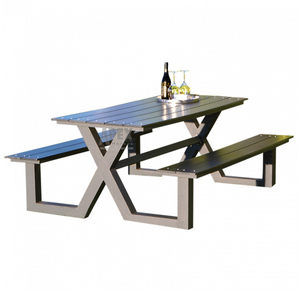 Picnic Portable Suitcase <b>Outdoor</b> <b>Table</b> Set Easy Folding Dining Camping <b>Table</b> Picnic Set <b>with</b> <b>Umbrella</b> Hole - Product Image 5
