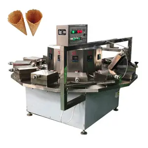 Automatic Ice Cream Waffle Cone Maker Making Machine Sugar Wafer Cone Baking Forming Machines Price