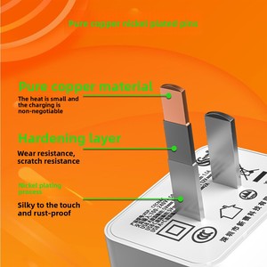 PD30W Charge rapide GaN 30W Chargeur <span class=keywords><strong>USB</strong></span> double port compatible avec pour <span class=keywords><strong>Apple</strong></span> 15 Pro Oppo Autres appareils 3C <span class=keywords><strong>Prise</strong></span> UK Sortie 5V/3A - Product Image 2