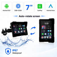 Androidauto Navigasyon Cihazı Motosiklet Carplay 7 İnç Android 13.0 2GB+32GB IP67 Su Geçirmez Uygulama İndirme Uyku Modu Wi-Fi Hotspot