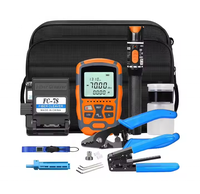 Kit de terminaison de fibre FTTH avec outil de connexion à froid, mesureur de puissance optique, testeur de réseau, cisaille visuelle, pince à dénuder