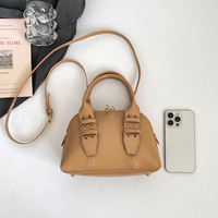 Sac à main vintage en forme de coquillage en cuir PU, sac à bandoulière pour femme, vente en gros, logo personnalisé OEM, lot de couleurs mélangées