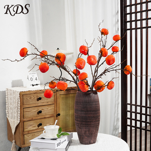 Frutta artificiale falsi cachi decorazione per la casa <span class=keywords><strong>piante</strong></span> fiore artificiale fabbrica all'ingrosso verdure artificiali - Product Image 2