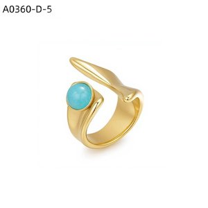 Amy Amy Fashion <b>Ring</b> <b>Gold</b> Plated Natural Stone <b>Cocktail</b> <b>Ring</b> For Women Modern Design Daily Wear Gift Jewelry A0360 - Product Image 6