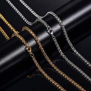 Pas <span class=keywords><strong>cher</strong></span> prix vente en gros médical chirurgical en acier inoxydable chaîne de blé collier chaîne de blé bijoux mann edelstahl halskette - Product Image 5