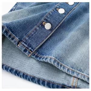 กระโปรงยีนส์ผู้หญิงทรงวินเทจเอวสูงคุณภาพดีมีกระเป๋าแฟชั่นใหม่ประจำฤดูร้อนปี 2025 - Product Image 6
