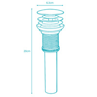 SOLVEX PLUS Pembuangan Air Wastafel Tanpa Overflow Model 997001-D Kuningan Modern Poles Halus Saluran Pembuangan Kamar Mandi