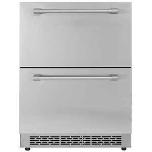 24 pollici elettrico doppio <span class=keywords><strong>cassetti</strong></span> in acciaio inox <span class=keywords><strong>da</strong></span> banco frigorifero per interni esterni frigo Freezer per la casa di bevande - Product Image 1