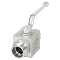 Vanne à boisseau sphérique 2 voies haute pression KHB en acier inoxydable 304/acier au carbone pour machines agricoles, gaz et huile (commande manuelle)
