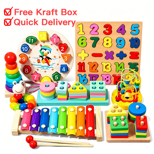 Richiedi un Preventivo per una Tariffa Migliore - Set Giocattolo Xilofono in Legno e Puzzle con Forme per l'Educazione Precoce Montessori dei Bambini - Product Image 1