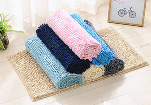 סיטונאי צבע מוצק אמבט מיקרופייבר ללא להחליק גומי מקלחת שטיחים מים רכים סופג צ 'ניל לשימוש ביתי - Product Image 2