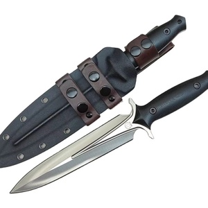 มีดพกพาแบบใบตายสำหรับล่าสัตว์ ยี่ห้อ HK แบบปรับแต่งได้ OEM EDC DIY ใบมีดสแตนเลส ด้ามจับ G10 ความยาวรวม 160 มม. - Product Image 3