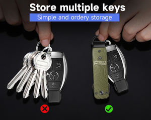 Organisateur de Clés Intelligent en Métal Mince et Tendance avec Localisateur Apple Find My, Nouveau Style, Porte-Clés Portefeuille avec Fermeture Suspendue - Product Image 4