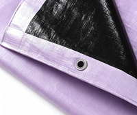 Bâche en plastique enduite de LDPE résistante, imperméable, couleur violet clair