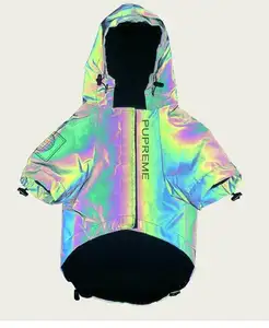 XS-7XL waterproof reflective change color small medium large dog raincoat suppliers