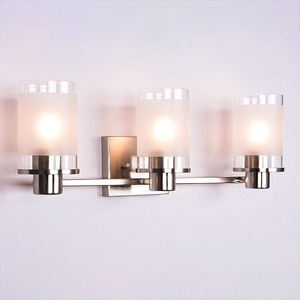 Appliques murales modernes à intensité variable 2700K avec interrupteur, en métal et verre, pour éclairage intérieur - Product Image 4