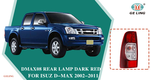 Geling Chất lượng cao phụ tùng ô tô Bộ <span class=keywords><strong>d</strong></span>ụng cụ cơ thể phụ kiện tối màu đen đỏ phía sau ánh sáng đuôi đèn hậu đèn hậu cho Isuzu Dmax 2008 2002-2011 - Product Image 3