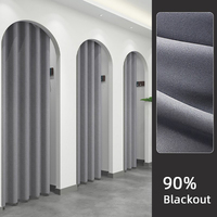 XinLan Vestiaire Rideau Blackout Oeillet Top Cloison Rideau pour Magasin de Vêtements