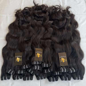 Bodywave indien brut ondulé lisse cheveux bouclés armure brésilienne de cheveux humains de vison brut wefted Bundle extensions de cheveux naturels - Product Image 1