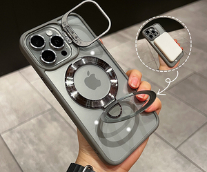 Custodia Magnetica per Ricarica Wireless per <span class=keywords><strong>iPhone</strong></span> 17 16 15 Pro Max, Protezione Fotocamera Cristallina, Supporto in Metallo, Cover per Cellulare - Product Image 6