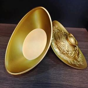 Sculpture en laiton personnalisée, ornements en relief, dragon et phénix, lingot pour bassin avec couvercle, lingots de cuivre - Product Image 4