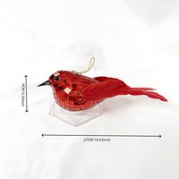 Ornement artisanal moderne en verre miroir rouge de haute qualité pour sapin de Noël et décoration intérieure, vente en gros directe usine