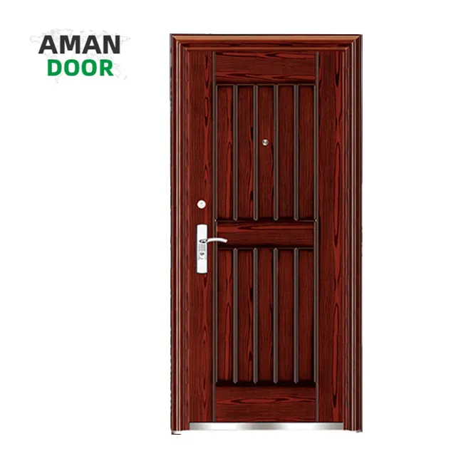AMAN DOOR wholesale cheap price house front steel security door