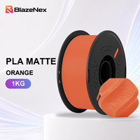 Filamen PLA Matte 1.75mm dengan Hasil Akhir Low Gloss, Ekstrusi Konsisten BlazeNex untuk Pembuatan Model Arsitektur, Gulungan 1KG untuk Bambu