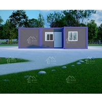 Casa contenedor desmontable de lujo Casa contenedor con marco de estructura de acero ligero Mini casa contenedor