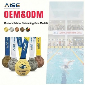 Medallas de Natación Personalizables en 3D, Medallas de Premio Personalizadas con Logotipo para Natación, Triatlón, Eventos Deportivos Acuáticos - Product Image 1