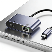 Tarjeta LAN RJ45 Personalizada de 1000 Mbps con Indicador LED, Carga Rápida PD, Carcasa Metálica, Cable Externo, Esencial para Trabajo en Línea con MacBook e iPad Pro